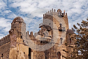 Fasil Ghebbi, royal castle in Gondar, Ethiopia