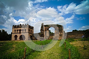 Fasilidas palace and Library in Fasil Ghebbi site , Gonder, Ethiopia