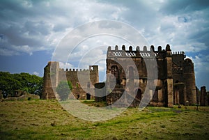 Fasilidas palace and library in Fasil Ghebbi site , Gonder, Ethiopia