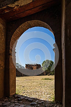 Fasilides Castle in the royal enclosure in Gondar, Ethiopia