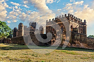 Fasilides Castle in the royal enclosure in Gondar, Ethiopia