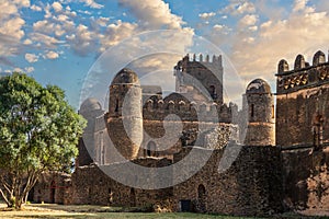 Fasilides Castle in the royal enclosure in Gondar, Ethiopia