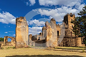 Fasilides Castle in the royal enclosure in Gondar, Ethiopia