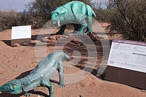 Fasolasuchus is an extinct genus of loricatan dinosaurs. Fossils have been found in the Los Colorados photo