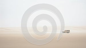 A fast 4x4 vehicle riding through desert dunes