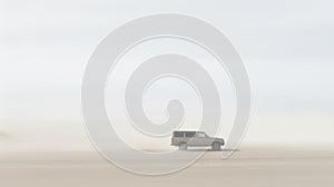 A fast 4x4 vehicle riding through desert dunes