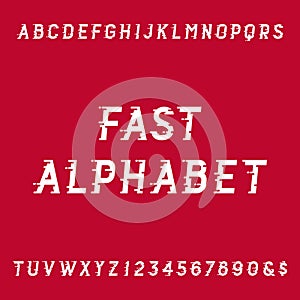 Fast alphabet vector font.