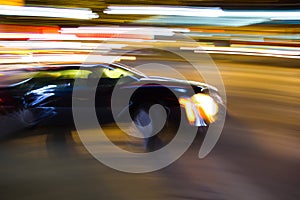 Fast car city blure