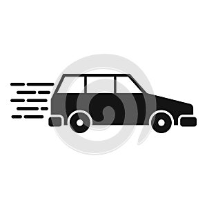 Fast car speed icon simple vector. Panel meter device