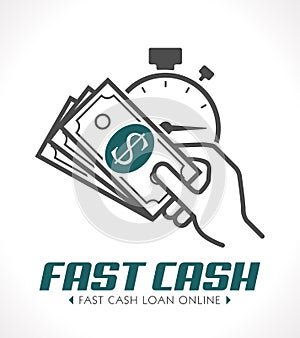 Fast cash concept - quick loan concept photo