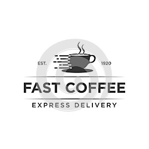 Fast coffee logo design