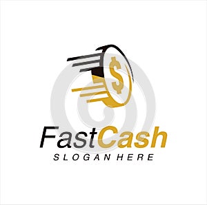 Fast coin logo combination speed money. Fast Cash Logo Icon Vector Stock Vector. Fast Crypto Logo Design Template