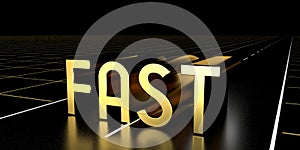 Fast concept, road - 3D rendering