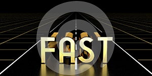 Fast concept, road - 3D rendering