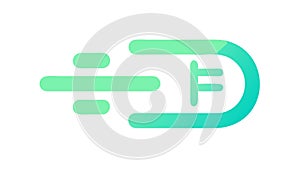 Fast data flow icon, symbolizing quick connection, speed, and efficient transfer, vector design Generative AI