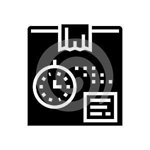 fast delivery box glyph icon vector illustration