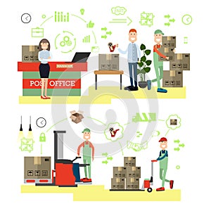 Fast delivery concept vector illustration in flat style