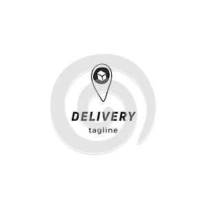 Fast delivery, express mail logo template with vector hand drawn delivery sign.