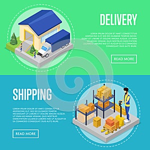 Fast delivery and freight shipping set