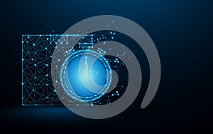 Fast delivery icon. Time with box. Fast delivery, express and urgent shipping