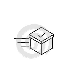 Fast delivery line icon,vector best illustration design icon,fast delivery simple icon.