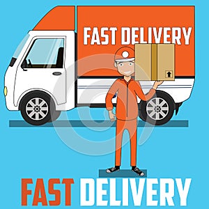 Fast delivery service concept