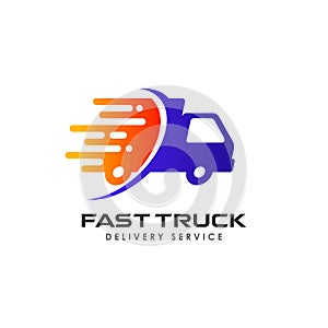 fast delivery services logo design. courier logo design template icon vector