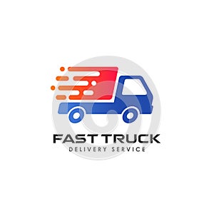 fast delivery services logo design. courier logo design template icon vector