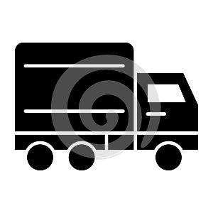 Fast delivery solid icon. Truck vector illustration isolated on white. Cargo glyph style design, designed for web and