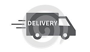 Fast delivery truck. Fast shipping. Online order tracking. Design for website and mobile apps. Vector illustration