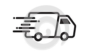 Fast delivery truck icon. Fast shipping. Design for website and mobile apps. Vector illustration