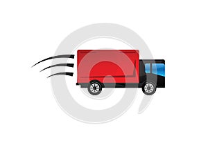 Fast delivery truck symbol transport icon car shipping