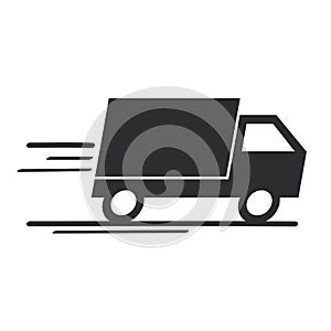 Fast delivery van icon vector illustration