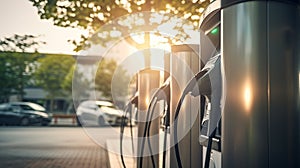 fast electric vehicle chargers for charging, clean energy for driving future Generative AI