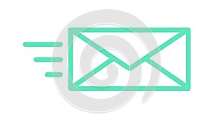 Fast Email Delivery Icon Digital Communication, vector design Generative AI