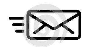 Fast Email Send Vector Icon, Quick Communication Symbol, vector design Generative AI