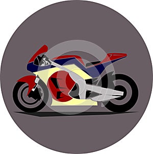 fast extreme sport bike vector eps10 illustration icon