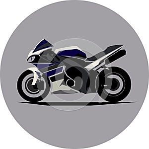 fast extreme sport bike vector eps10 illustration icon