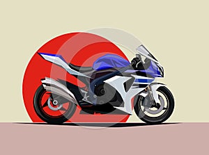 fast extreme sport bike vector eps10 illustration icon