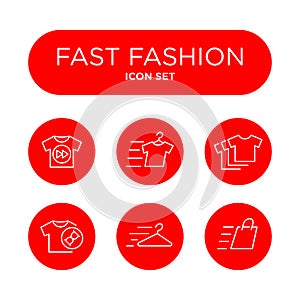 Fast fashion vector sign illustration concept