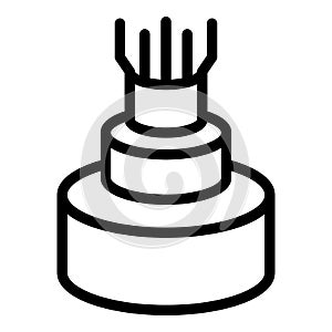 Fast fiber net icon outline vector. Optic cable