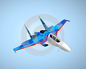 Fast fighter flying plane illustration