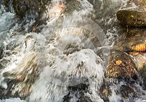 Fast flowing mountain stream