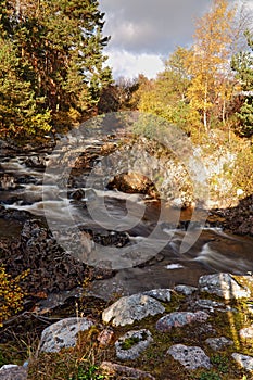 Fast flowing River Dulnain, Carrbridge