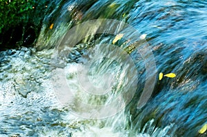 Fast flowing water