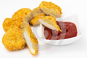 Fast food assortment on white