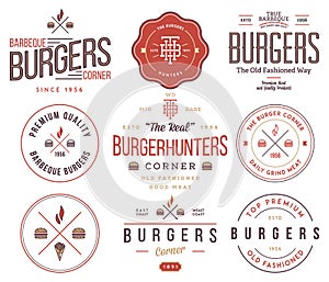 Fast food badges and icons colored 2