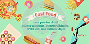 Fast food banner.