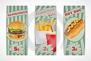 Fast food banners