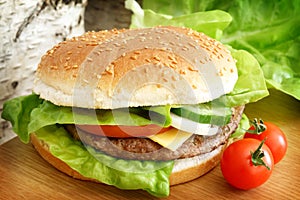 Fast food burger photo